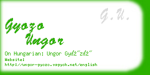 gyozo ungor business card